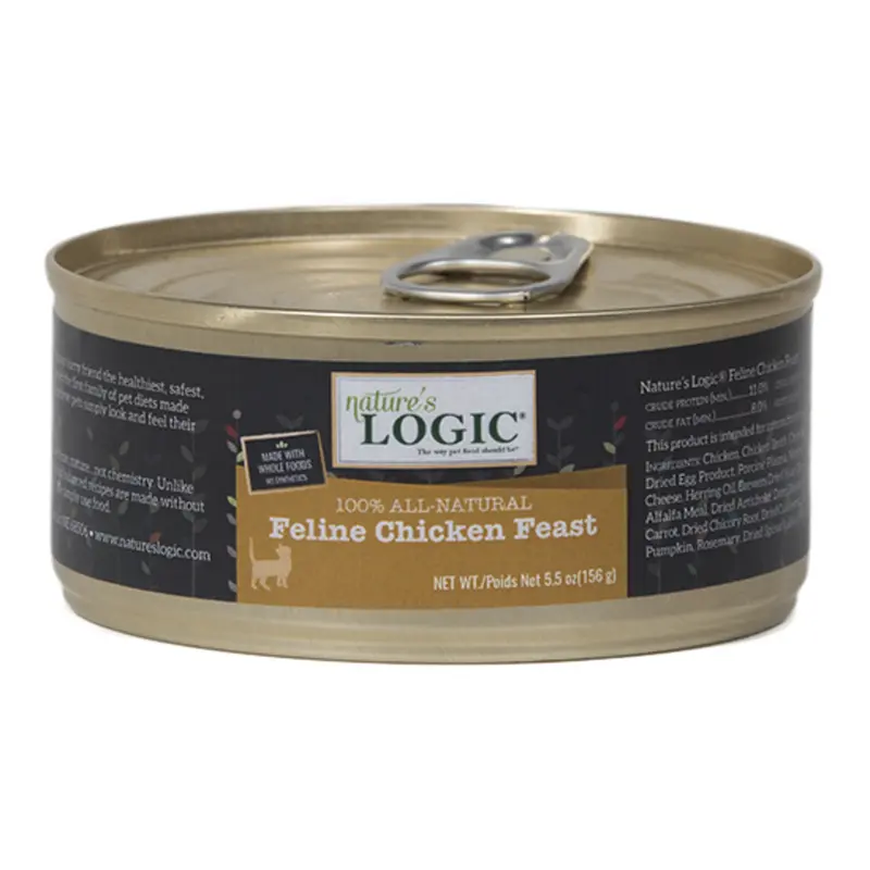 Nature's Logic Feline Grain Free Chicken Feast Canned Cat Food