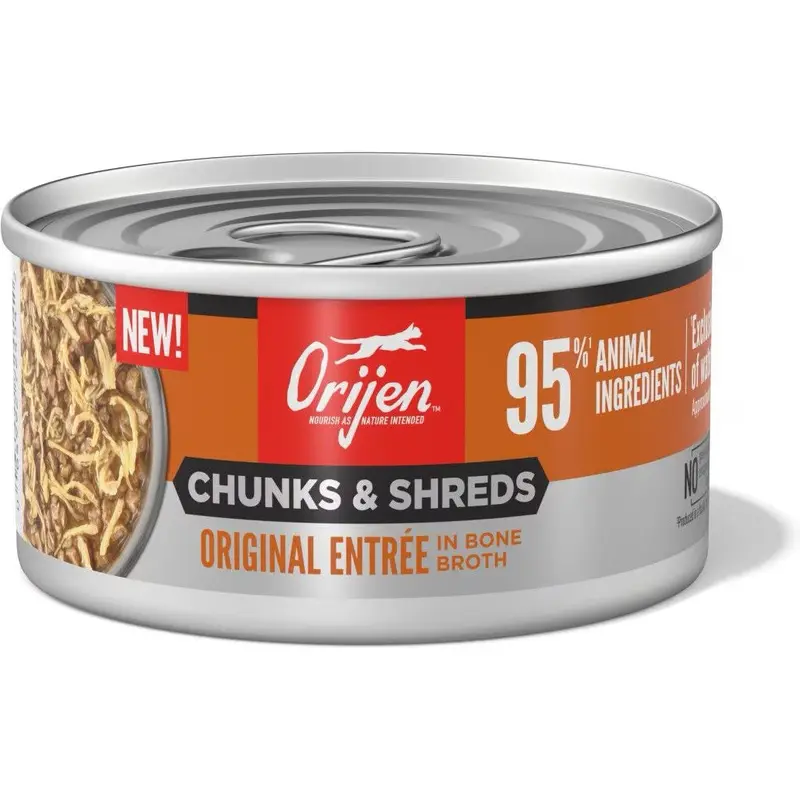 Orijen Grain Free Chunks & Shreds, Original Wet Cat Food (3oz)