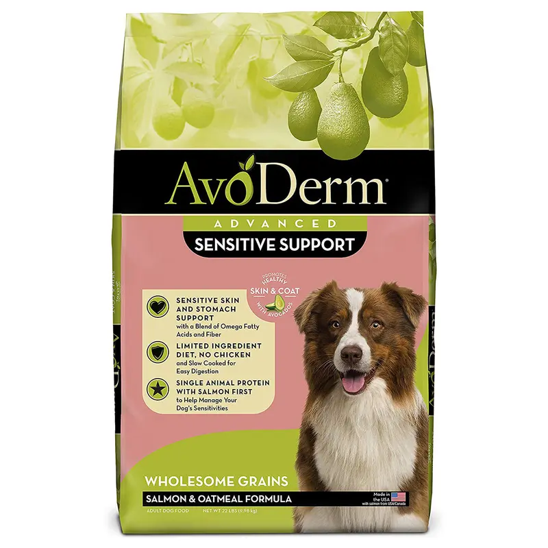 AvoDerm Advanced Sensitive Support Dry Dog Food - Salmon & Oatmeal - 22lb Bag