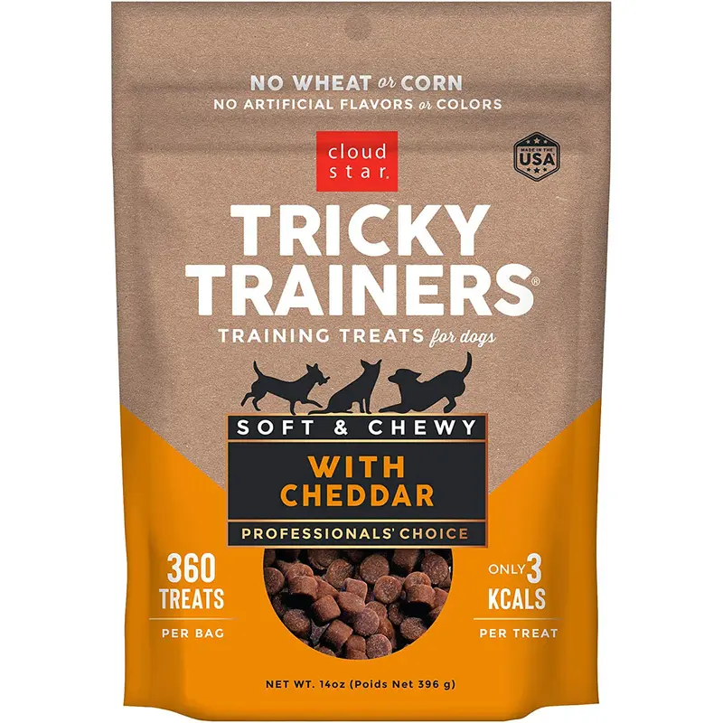 Cloud Star Tricky Trainers Chewy Cheddar Flavor Dog Treats 14oz