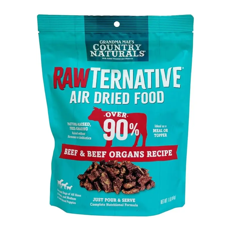 Grandma Mae's RawTernative Air Dried Beef Dog Food 3Lb