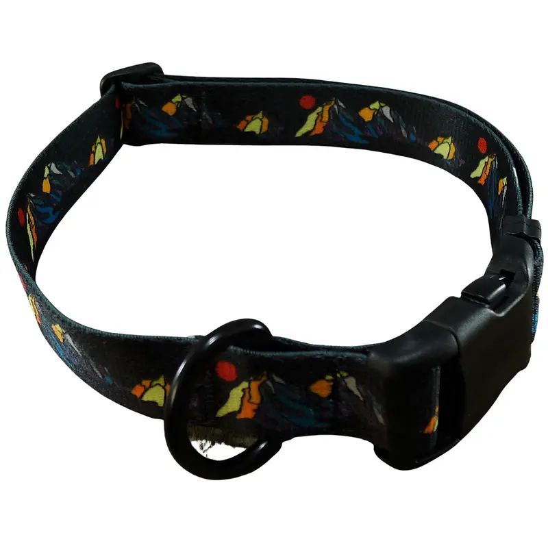 MTN Straps Darkside Dog Collar Large 16"-28"