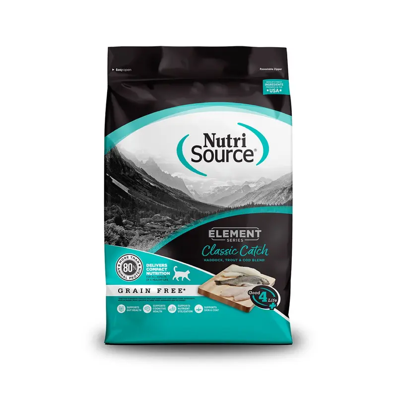 Nutrisource Element Classic Catch Haddock Trout & Cod Blend Dry Cat Food 4lb