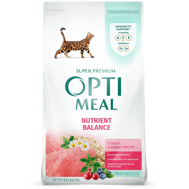 Optimeal Dry Cat Food 3.3lb Turkey Barley