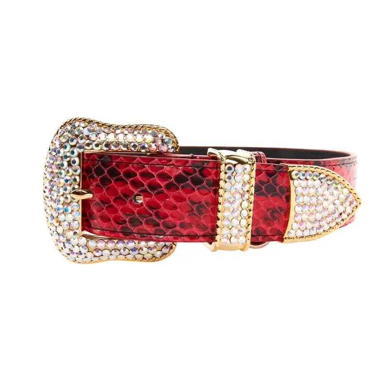 Red and Black Snake Swarovski Crystal Collar