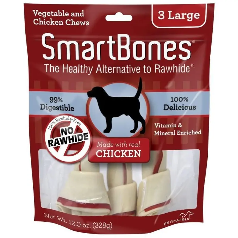 SmartBones Large Chicken Chew Bones Dog Treats
