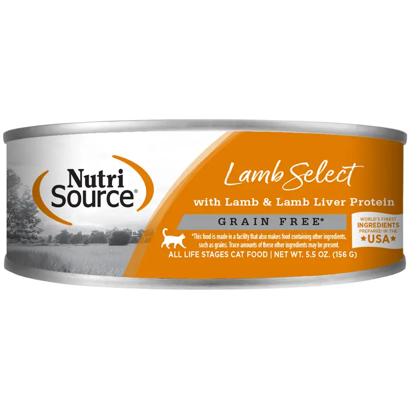 NutriSource Grain Free Lamb Select Canned Cat Food