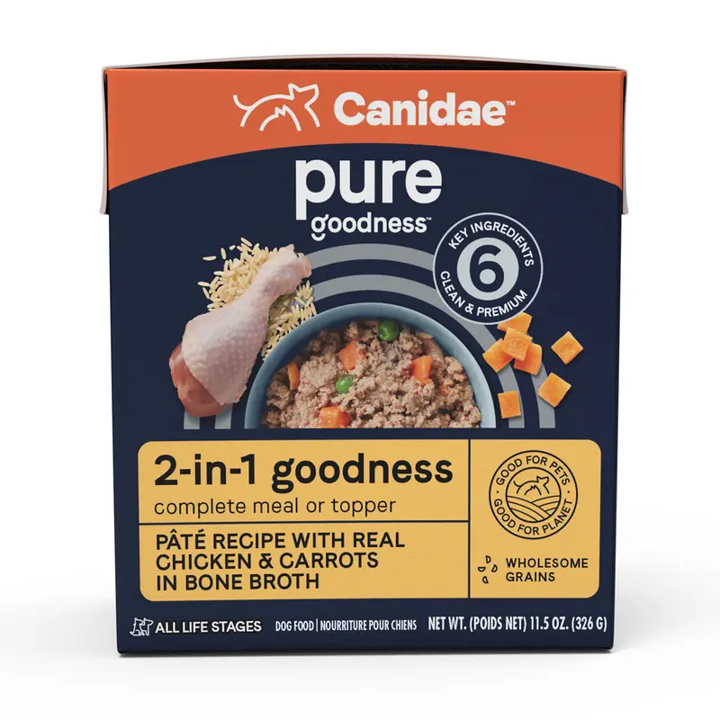 Canidae PURE 2-in-1 Goodness Real Chicken & Carrots in Bone Broth Pate, 11.5oz