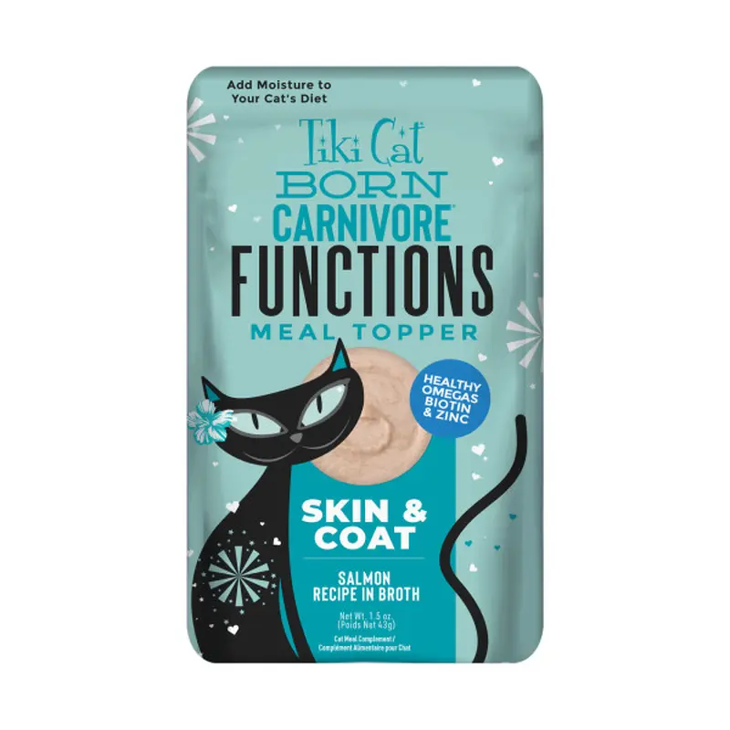 Tiki Cat Born Carnivore Functional Topper Skn&Coat 1.5oz