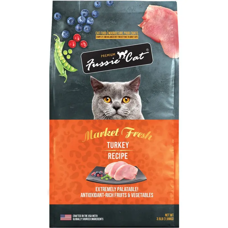 Fussie Cat Market Fresh Grain Free Turkey Recipe Dry Cat Food 3.5lb