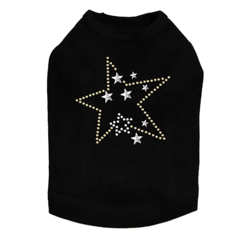 Gold & Silver Stars - Dog Tank