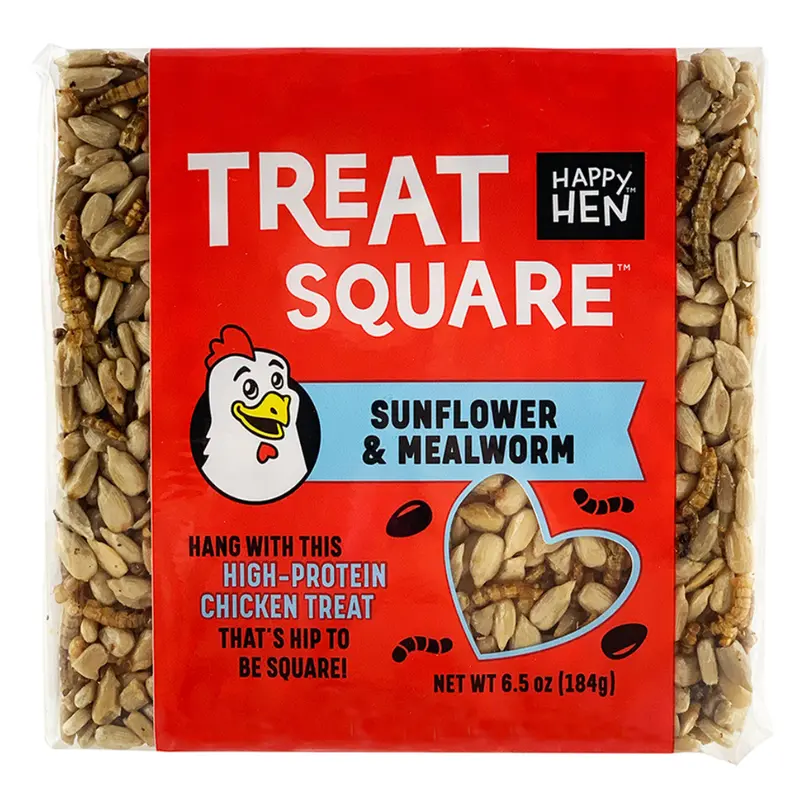 Happy Hen Treats Square Sunflower & Mealworm Chicken Treats 6.5oz
