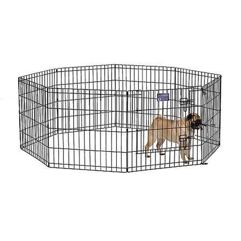 Midwest Black E-Coat Exercise Pen with Door