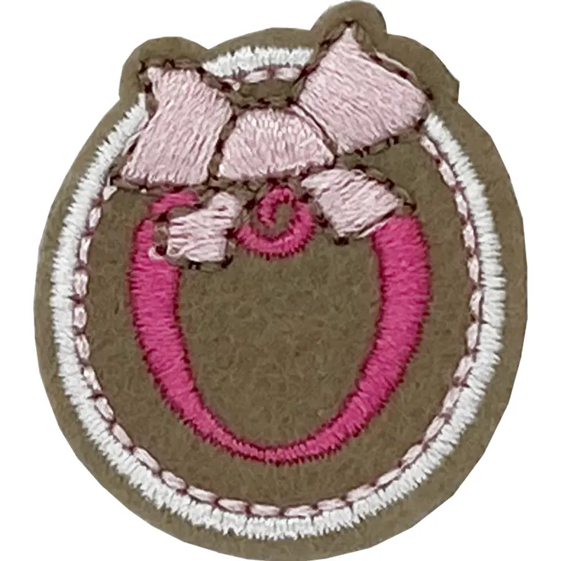 Curly Pink O- Patch