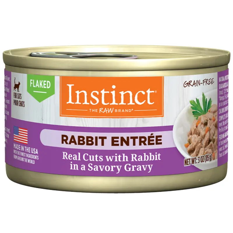Nature's Variety Instinct Cat Flaked GF Rabbit Entree  3oz