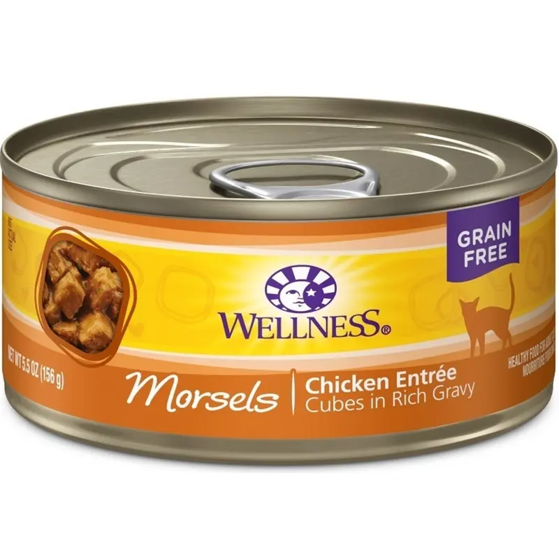 Wellness Grain-free Natural Cubed Chicken Recipe Wet Canned Cat Food