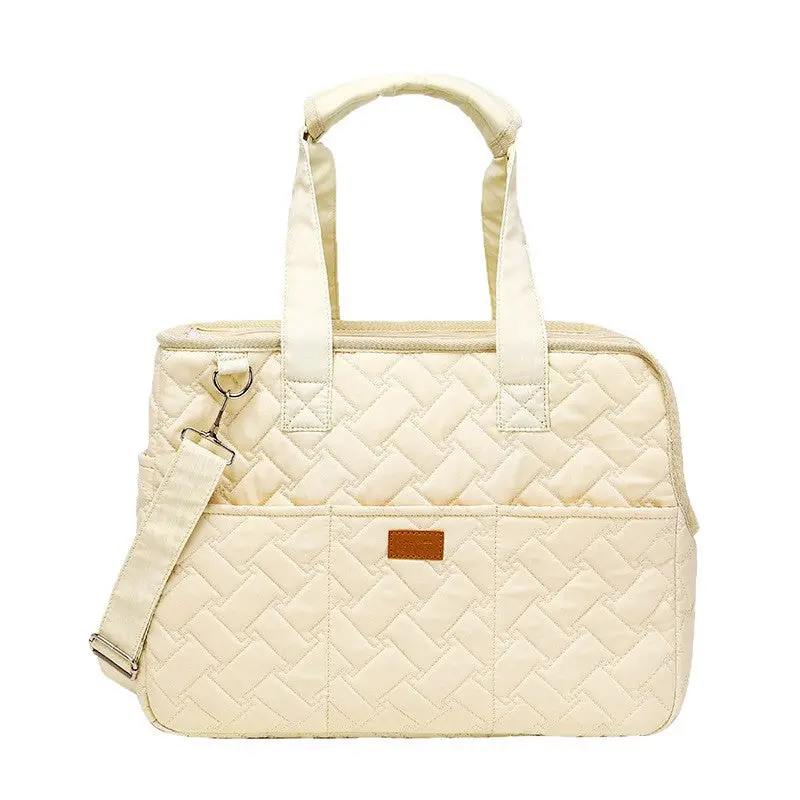 Cream Quilted Pet Carrier  Minimal, Soft & Lightweight
