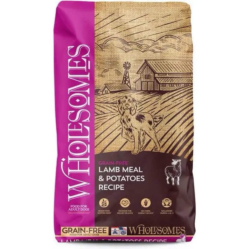 Wholesomes Grain Free Lamb Meal & Potatoes Dry Dog Food (35lb)