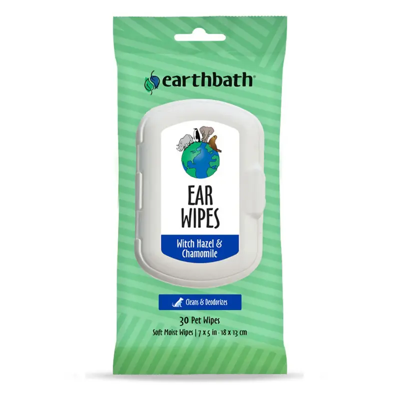 Earthbath Ear Wipes Chamomile & Hazel 30Ct