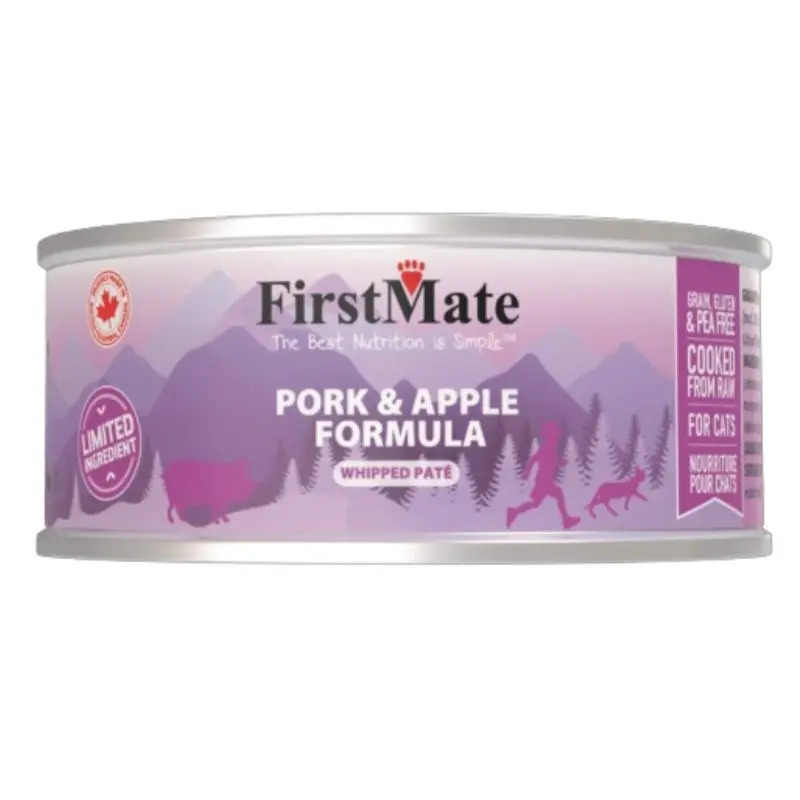 First Mate Limited Ingredient Pork & Apple Wet Cat Food 3.2oz