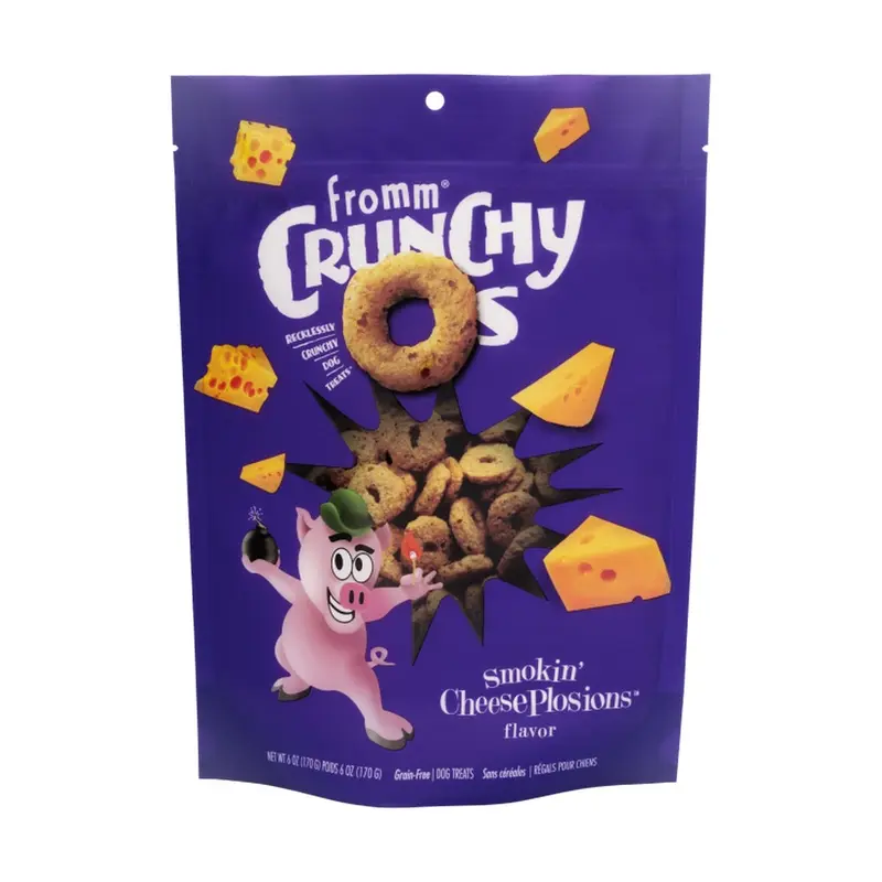 Fromm Crunchy O's Smokin CheesePlosions Dog Treats - Cheese & Veggies - 6oz Bag
