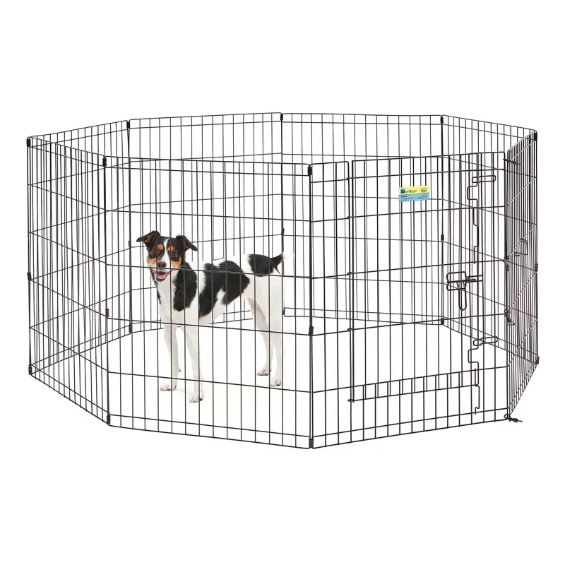 Midwest Black Contour Exercise Pen for Dogs, 30 H