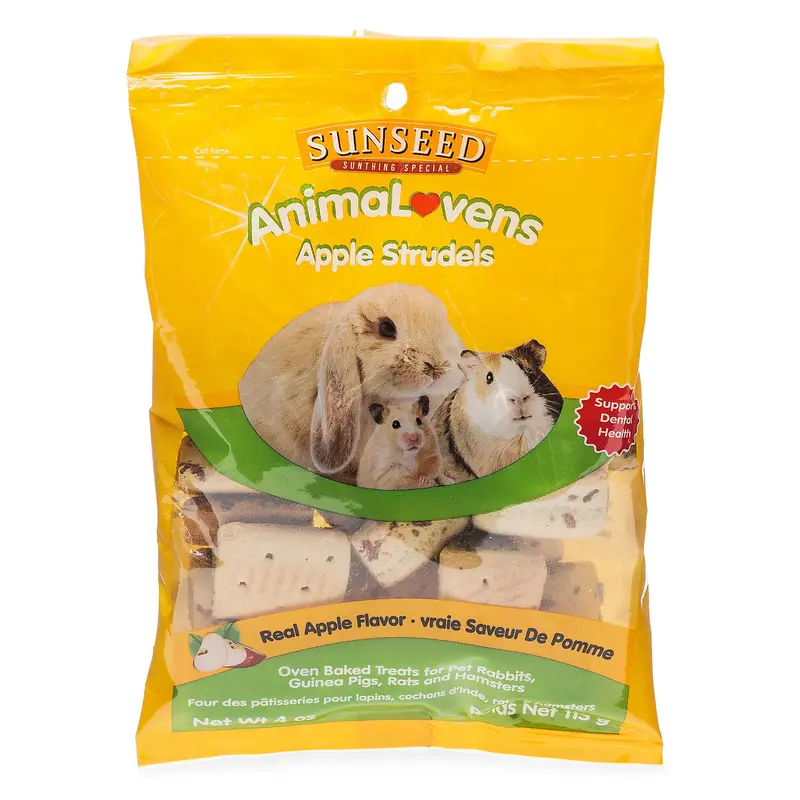 Sunseed Animalovens Apple Strudels 4 Oz