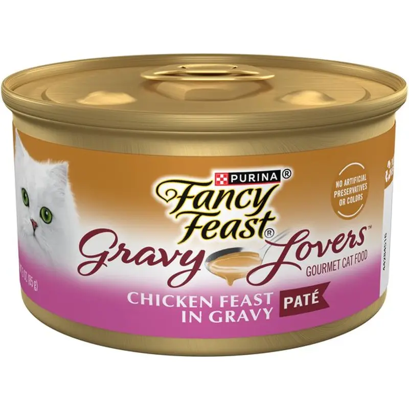 Fancy Feast Gravy Lovers Chicken Feast Pate Wet Cat Food, 3-oz can