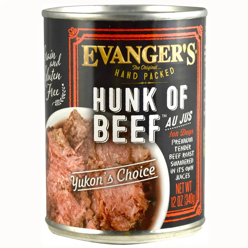 Evangers All Life Stages Hunk of Beef Wet Dog Can (12oz)