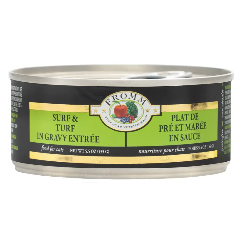 Fromm Four-Star Nutritionals Surf & Turf in Gravy Entre Food for Cats 5.5 oz