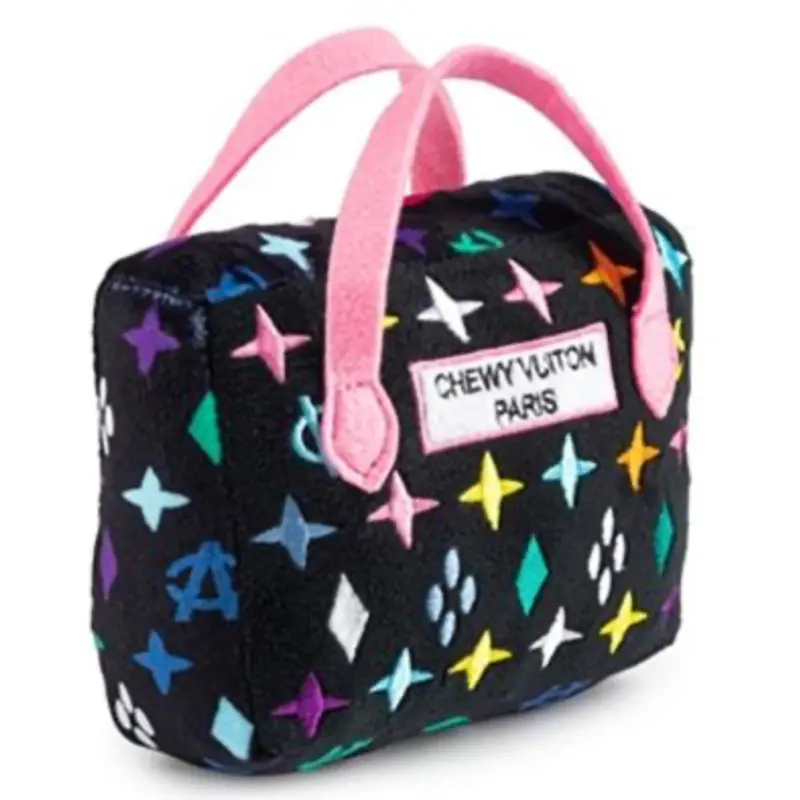 Haute Diggity Black Monogram Chewy Vuiton Handbag
