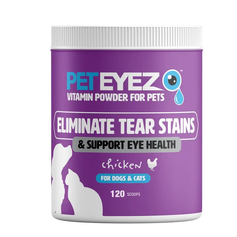 PetEyez Tear Stain Vitamin Powder Supplement Chicken 120 Scoop