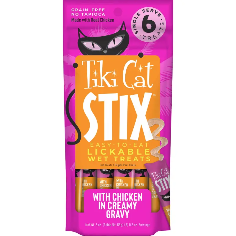 Tiki Cat Stix Wet Cat Treats Chicken 3oz Pouch