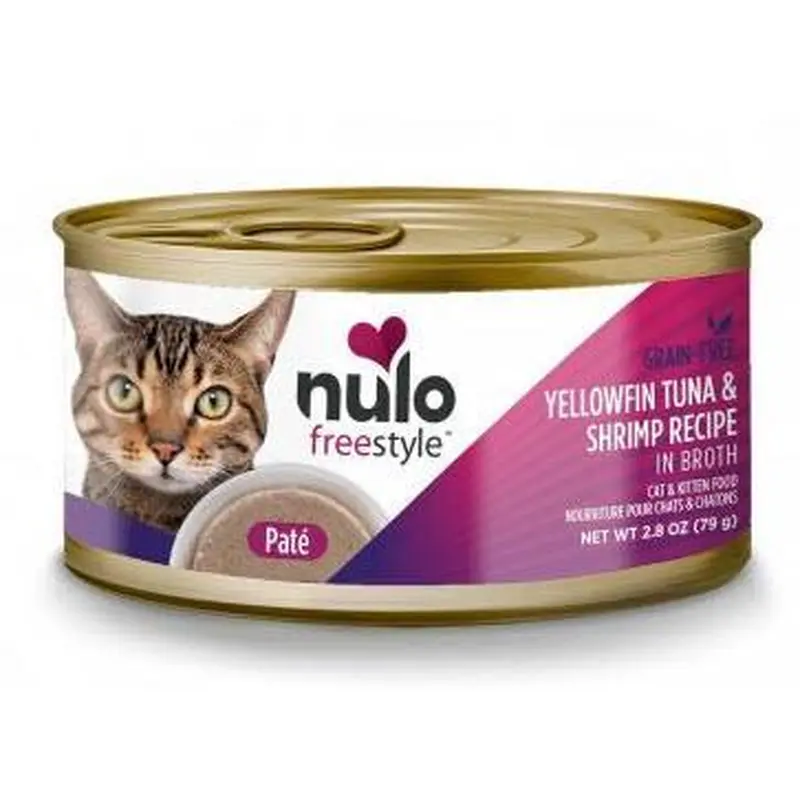 Nulo Freestyle Cat & Kitten Can Pate Yellowfin Tuna & Shrimp 2.8oz