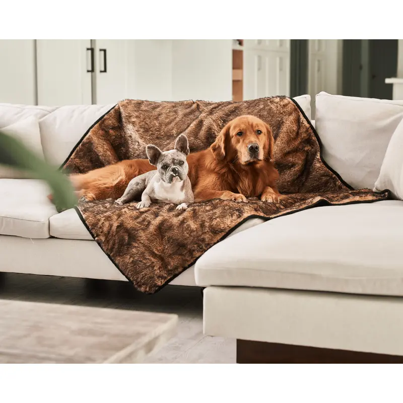 PupProtector Short Fur Waterproof Throw Blanket - Sable Tan