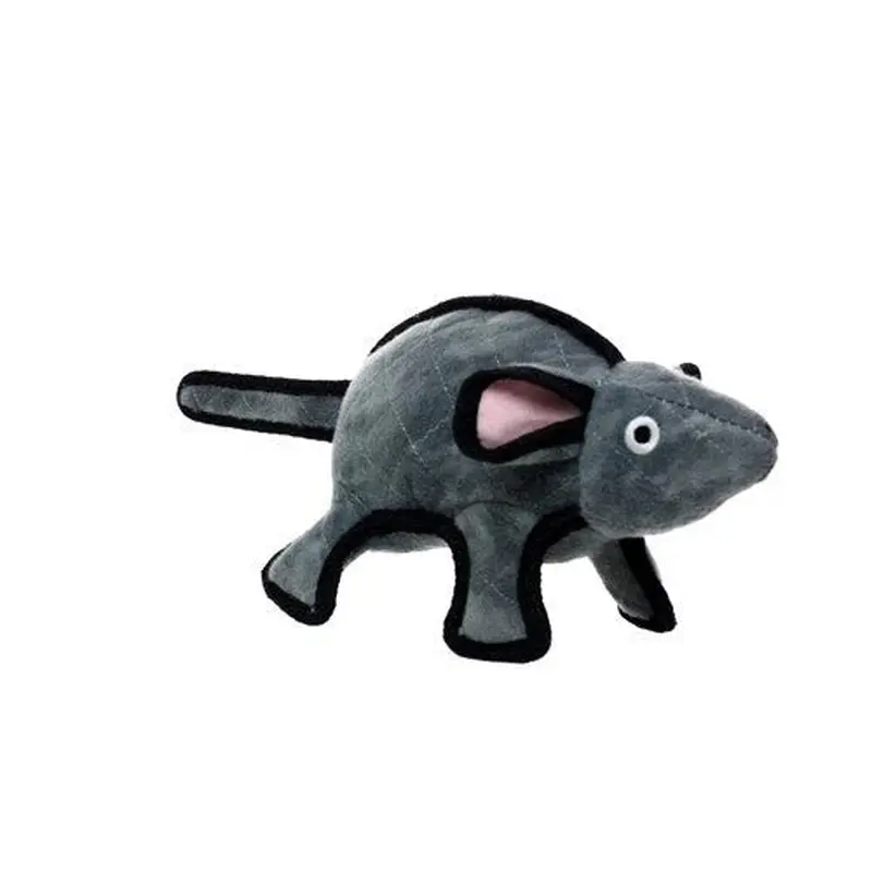 Tuffy's Barnyard Mouse Grey Dog Toy