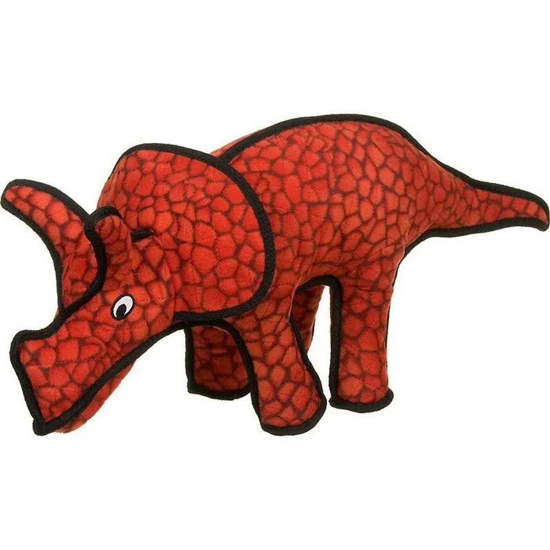 Tuffy's Dinosaur Triceratops Junior Dog Toy