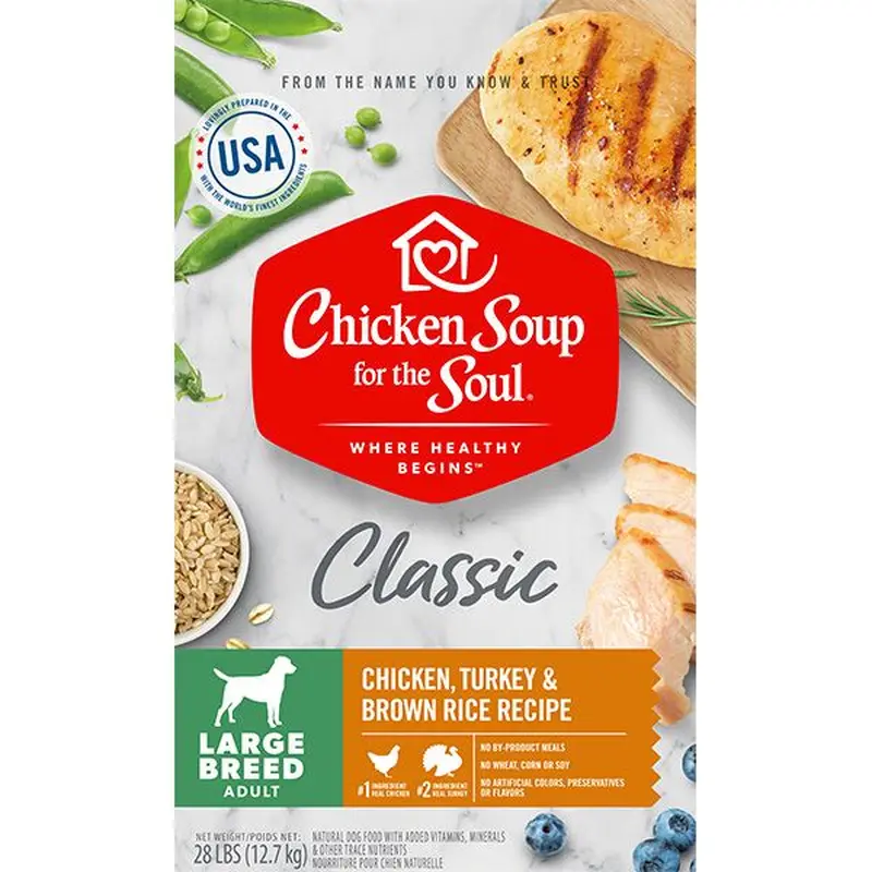 Chicken Soup for the Soul Chicken  Turkey & Brown Rice Flavor Dry Dog Food   28 lb. Bag