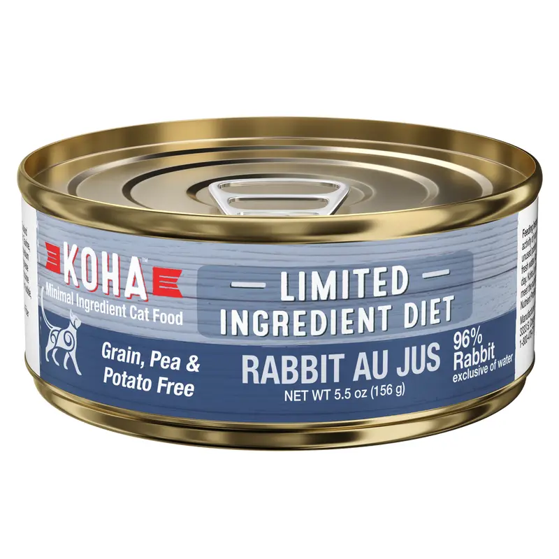 Koha Limited Ingredient Wet Cat Food 5.5oz Rabbit Pate