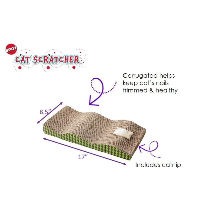 Spot Ethical Pet Cat Scratcher 17in Wave