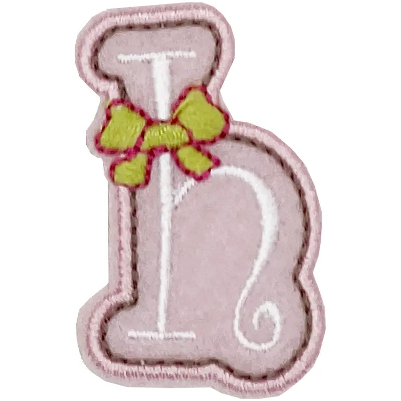 Curly Pink H - Patch