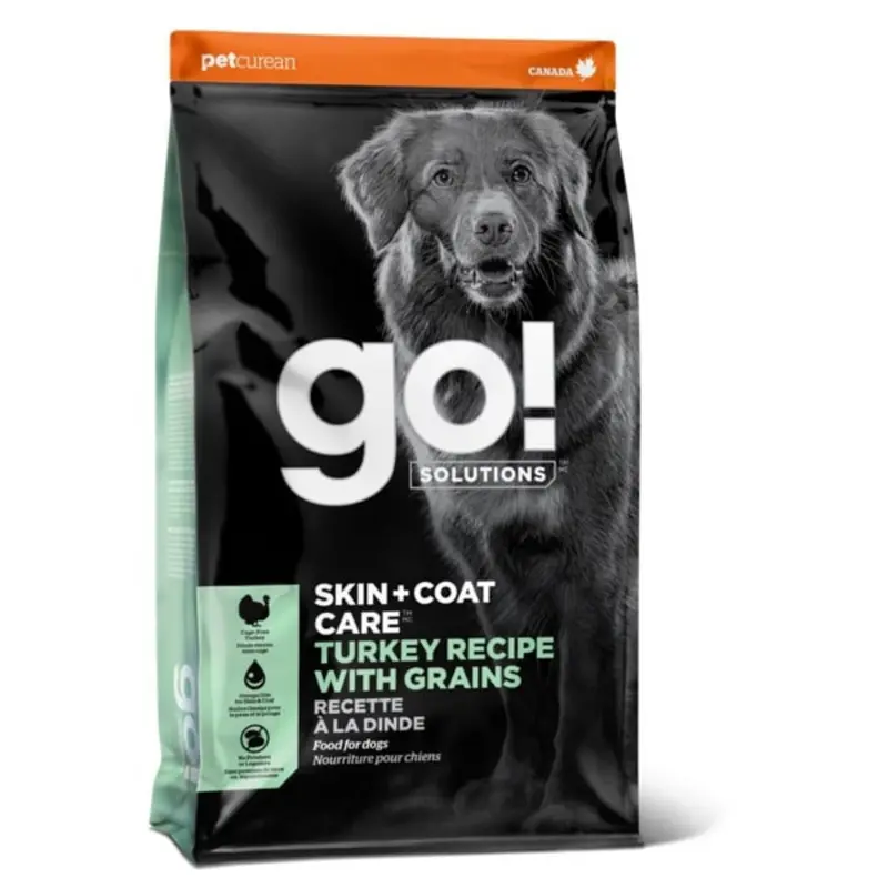Petcurean Go! Skin & Coat Care Turkey Recipe With Grains Dry Dog Food