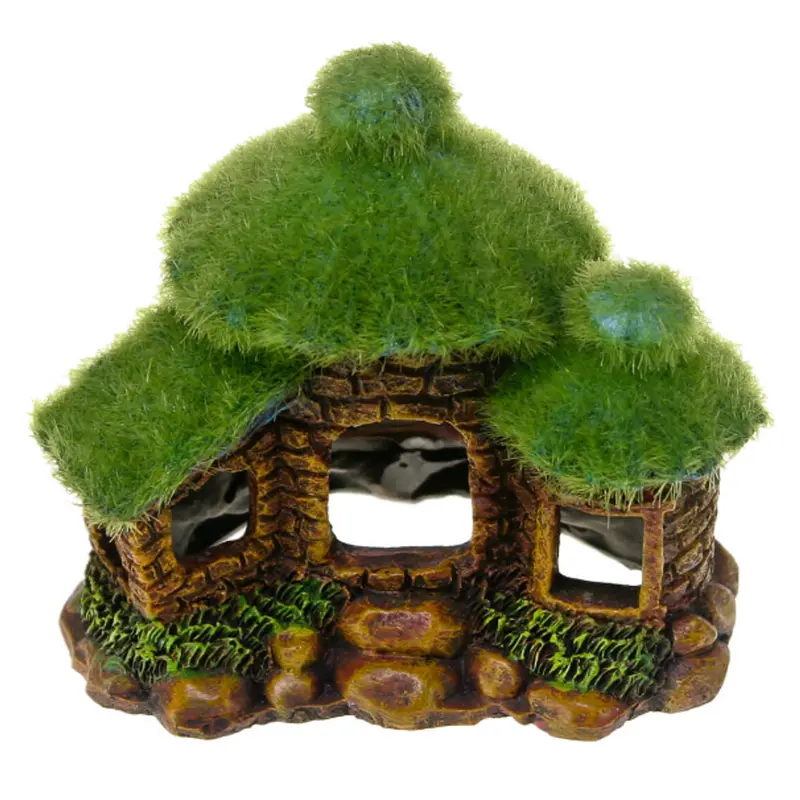 Blue Ribbon Exotic Environments Hut with Fiber Moss
