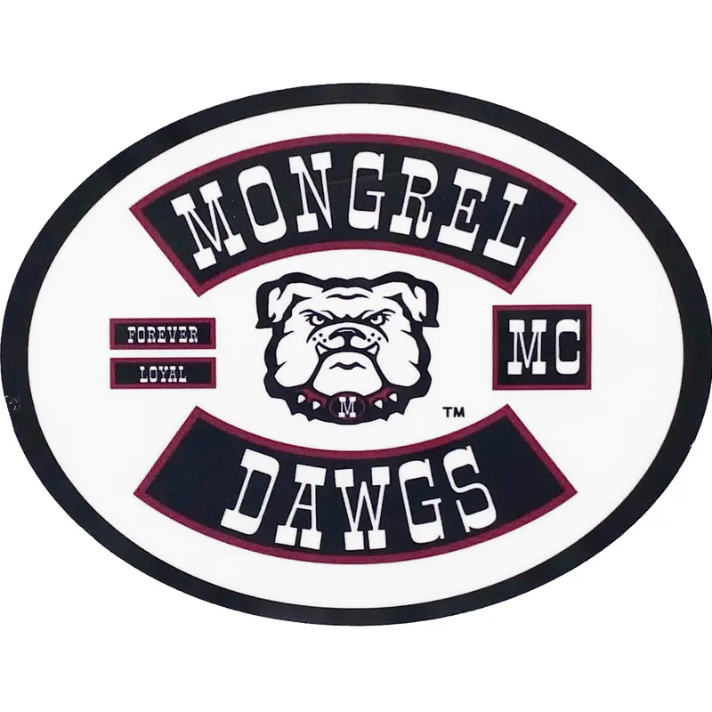 Mongrel Dawg Oval VINYL Transfer (Patch) - 2.5