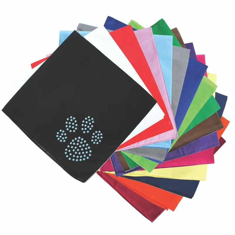 Paw (Blue Rhinestuds) bandana