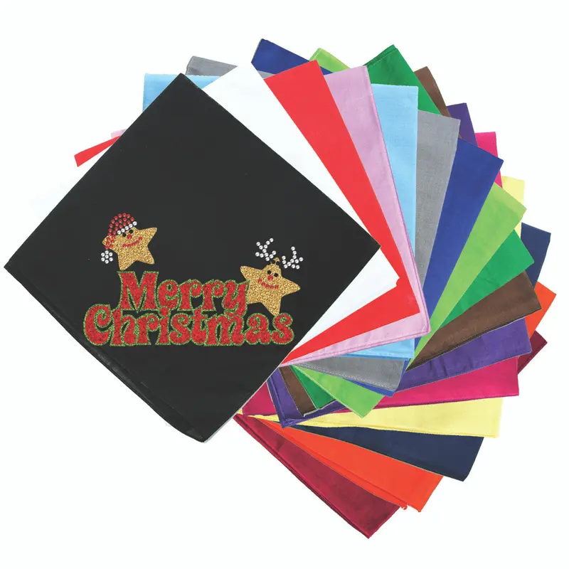 Merry Christmas Glitter Stars - Bandana