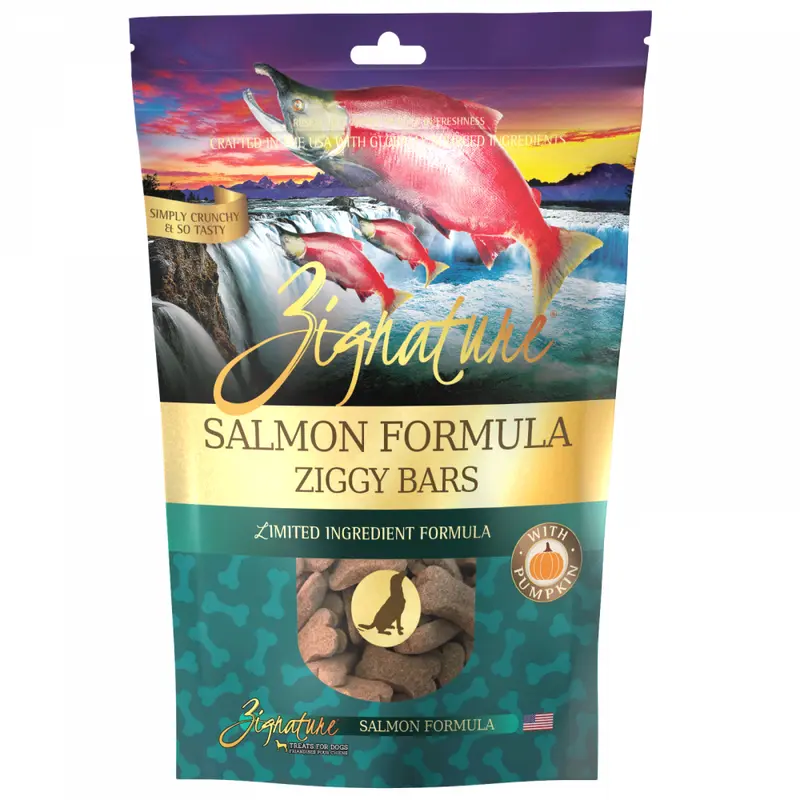 Zignature Zssential Ziggy Bars Salmon Formula Dog Treats