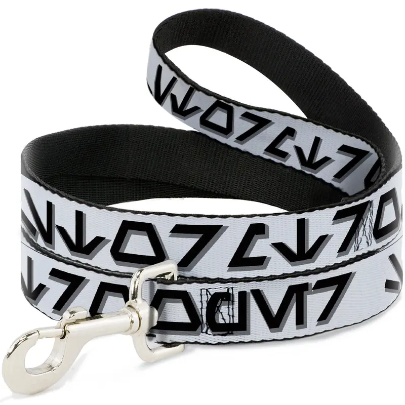 Dog Leash - Star Wars Aurebesh STORMTROOPER White/Gray/Black