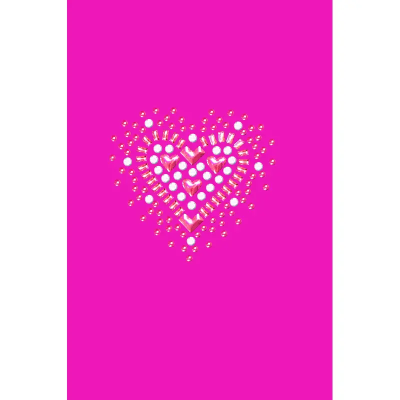 Pink Austrian crystal Heart Bandanna