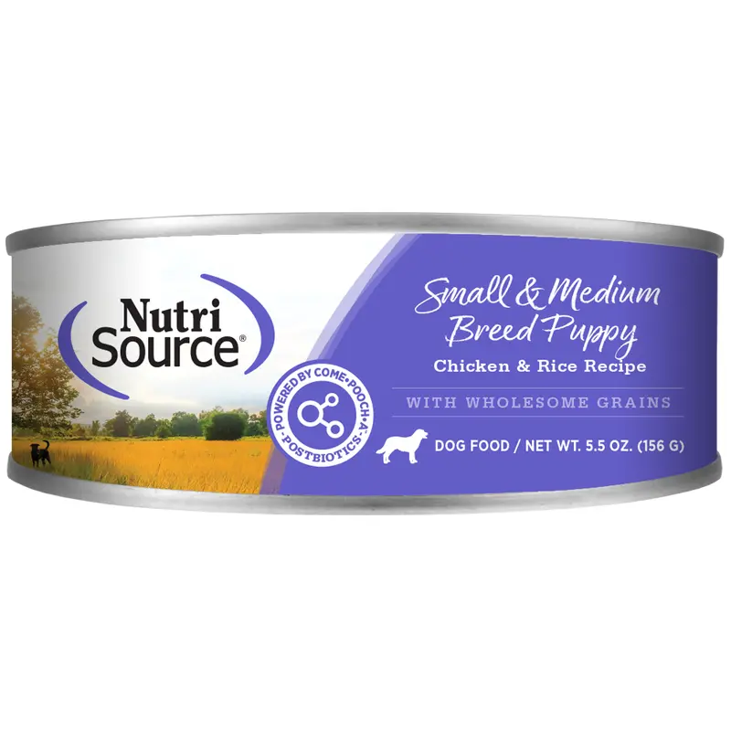 Nutrisource Small & Medium Breed Puppy Chicken and Rice Canned Dog Food 5.5z